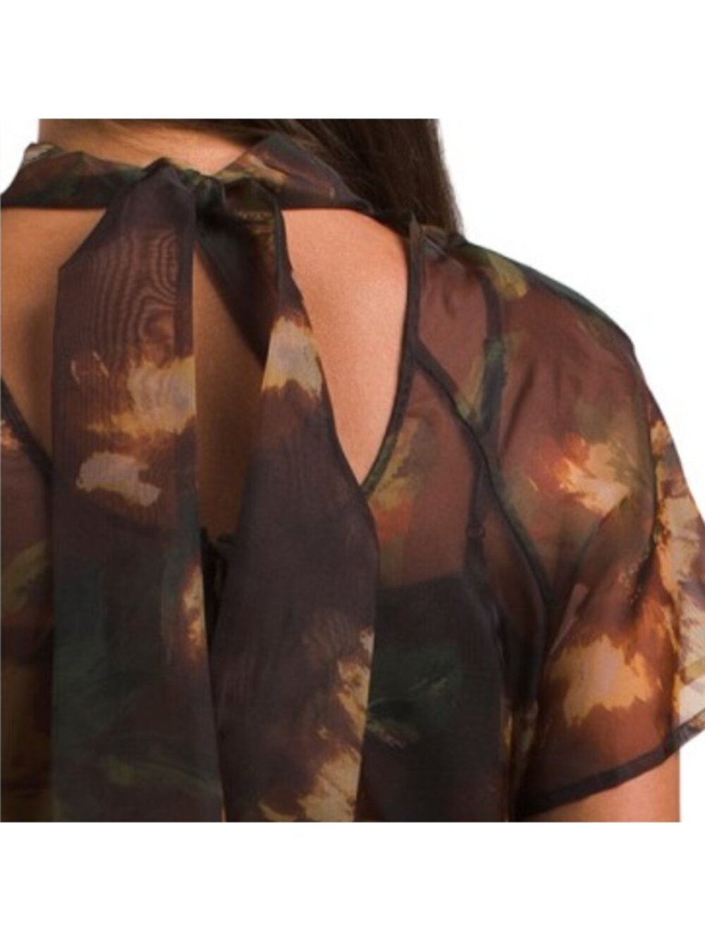 JULIA JORDAN Printed Organza Dress With Lining - Picture 5 of 5